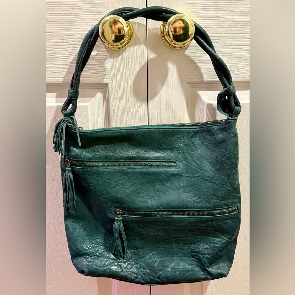 PALLIE BAGS WOMEN'S PHIN TOTE Green LEATHER ONE SIZE